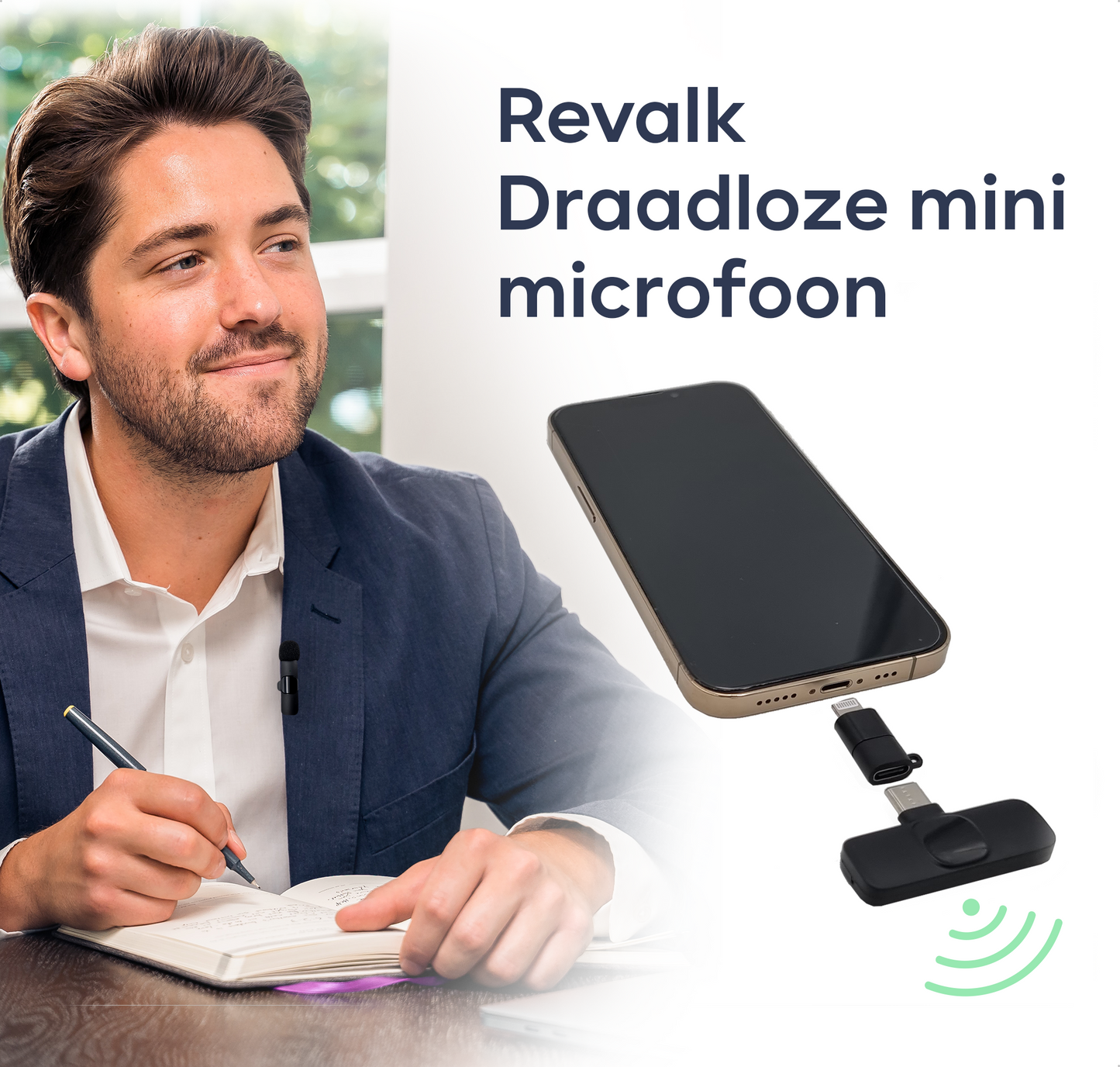 Revalk® Draadloze Microfoon voor Android en Iphone