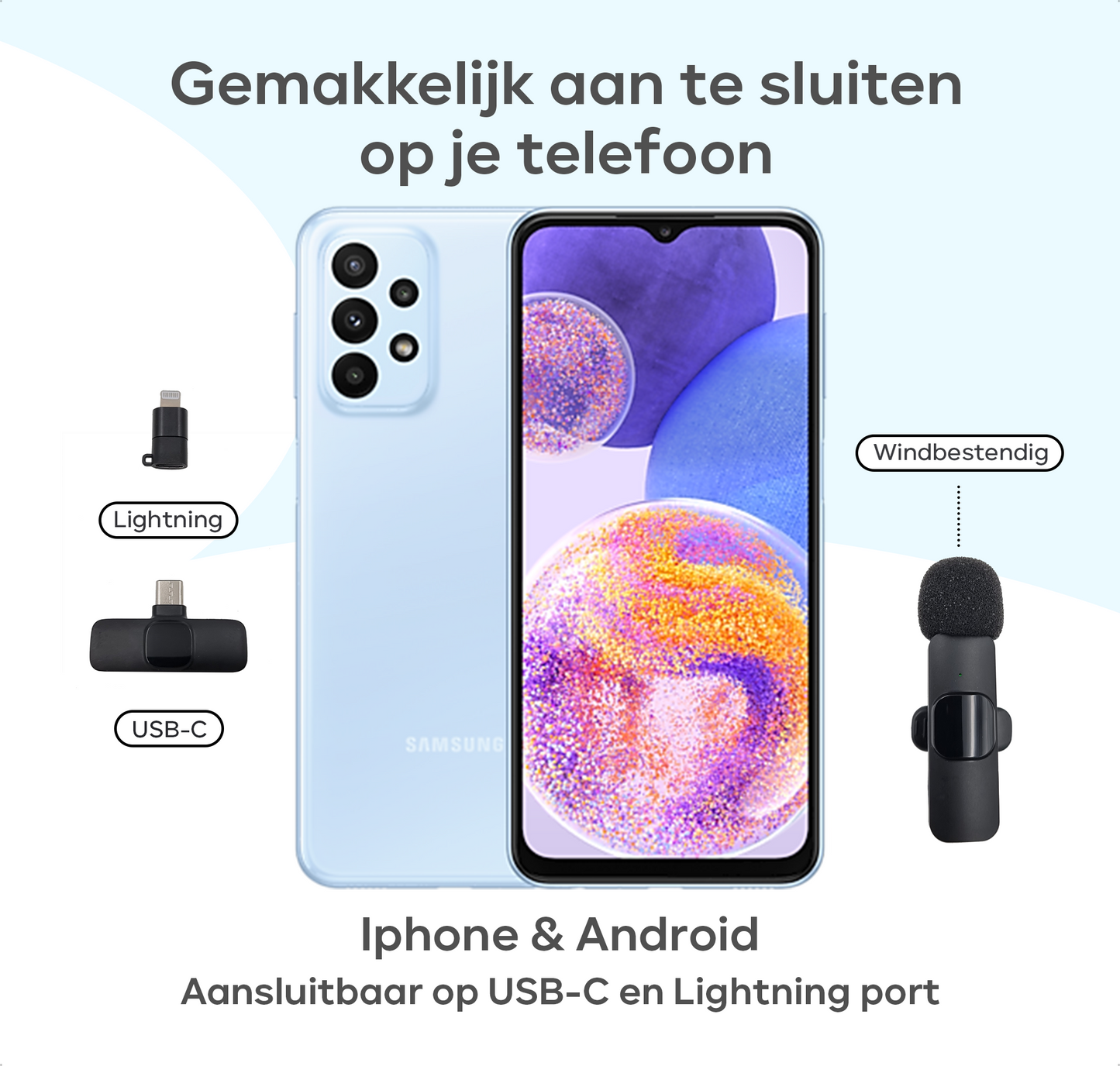 Revalk® Draadloze Microfoon voor Android en Iphone