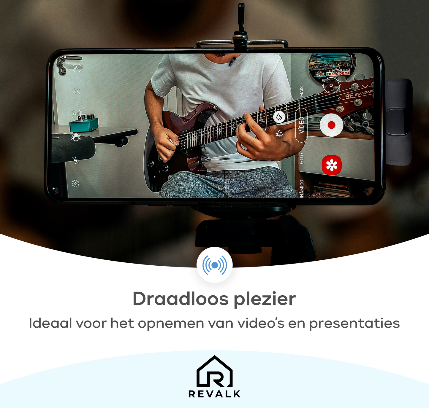 Revalk® Draadloze Microfoon voor Android en Iphone