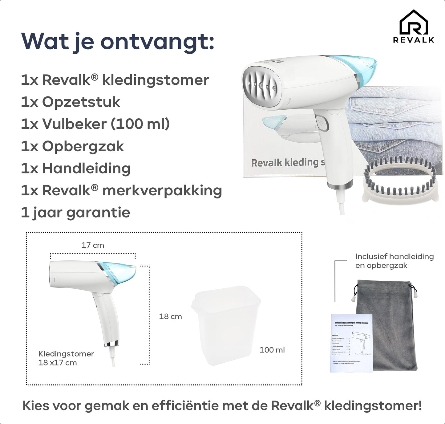 Revalk® Kledingstomer - Compact & Inklapbaar